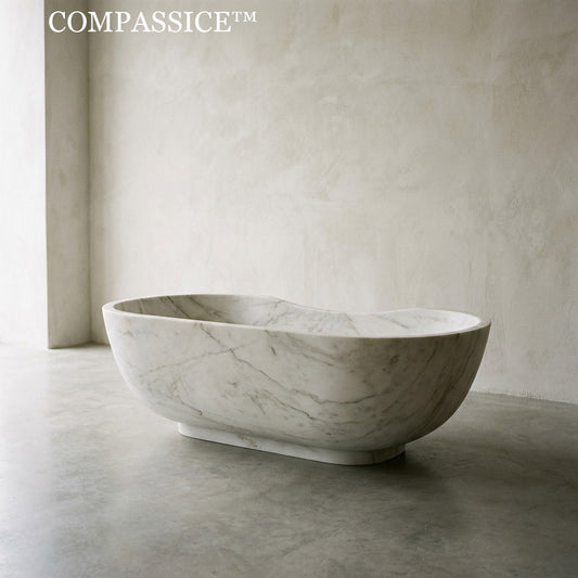🛁 C O M P A S S I C E™ THE CARRARA MONOLITH TUB